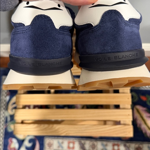 Voile Blanche Navy Suede Sneakers EU 37 / US 6.5 Italian Designer - Picture 9 of 10